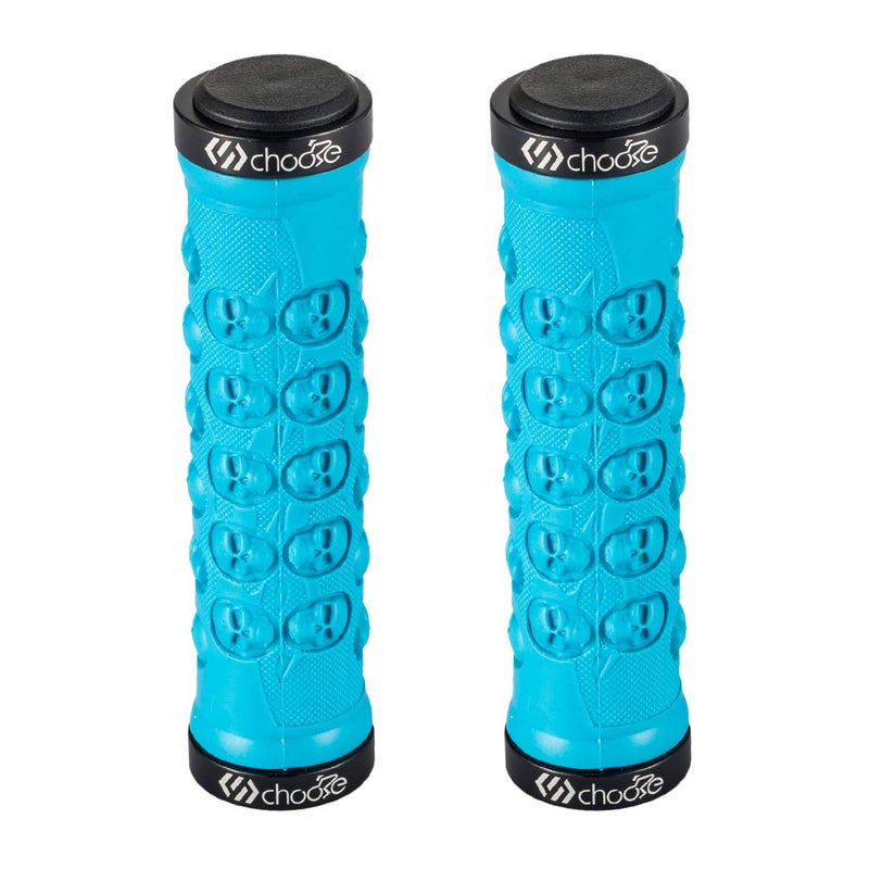 Choose Mountain Bike Grips - Double Lock On MTB Grips for BMX & Folding Bikes - Blue - Image 2